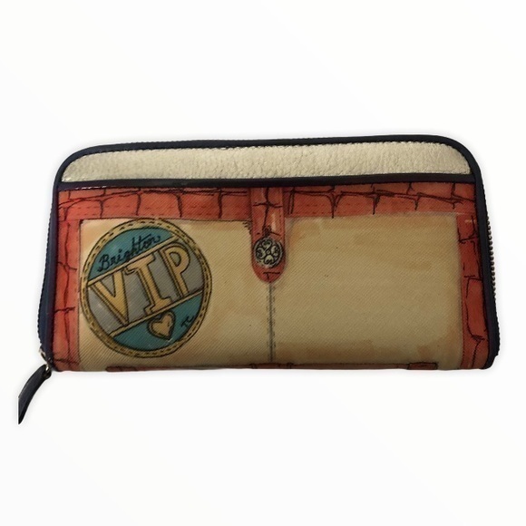 Brighton vip Paris glam zipper accordion wallet - Picture 1 of 8